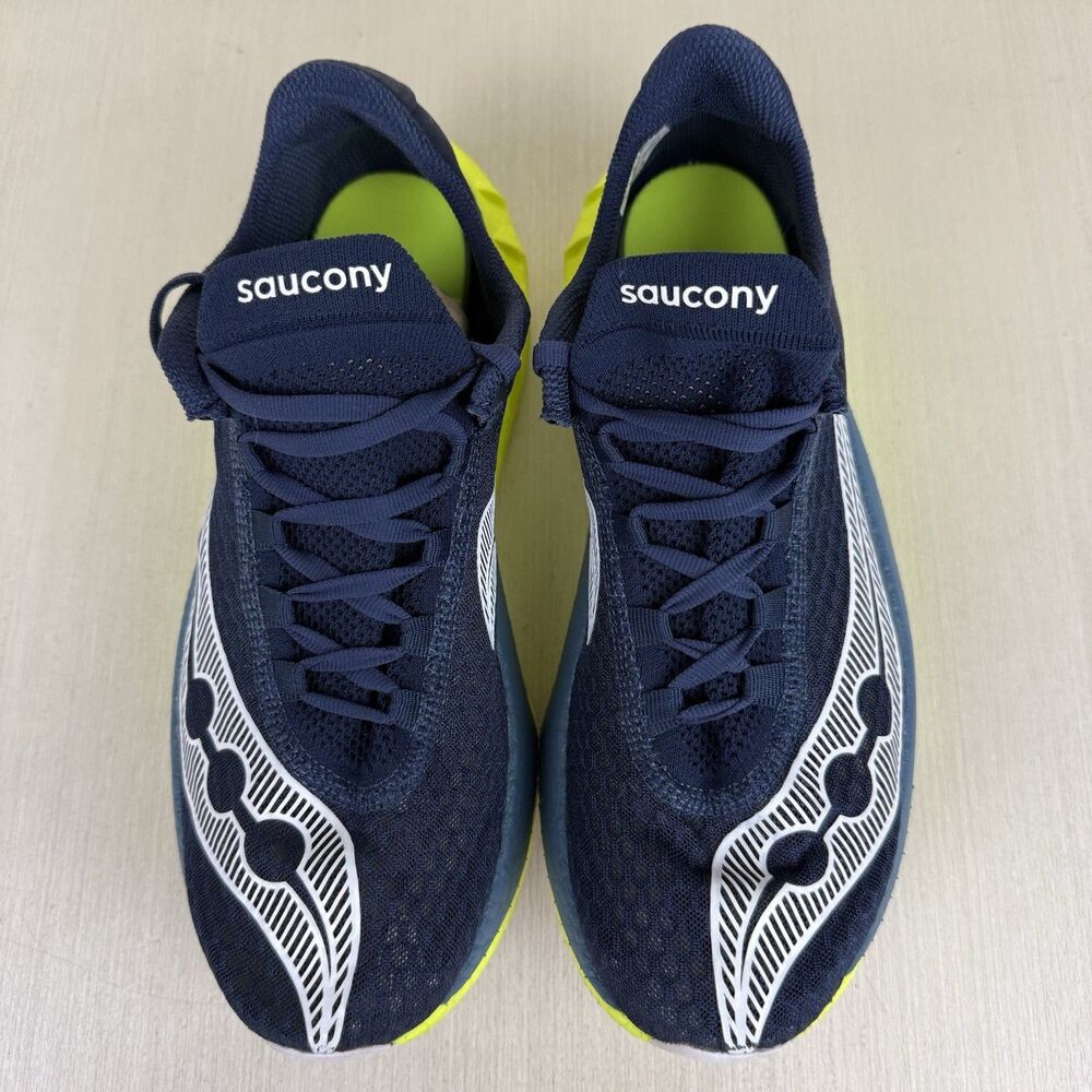 Saucony Endorphin Speed 4 Pro Mens 8 Navy/Citron Running Low Top Lace - Picture 8 of 11